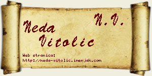 Neda Vitolić vizit kartica